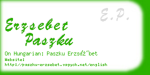 erzsebet paszku business card